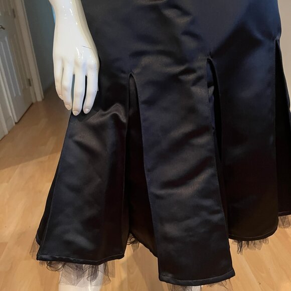 LOUIS VERDAD INVERTED PLEAT SKIRT WITH TULLE UNDERSKIRT SZ L LARGE - Picture 2 of 4